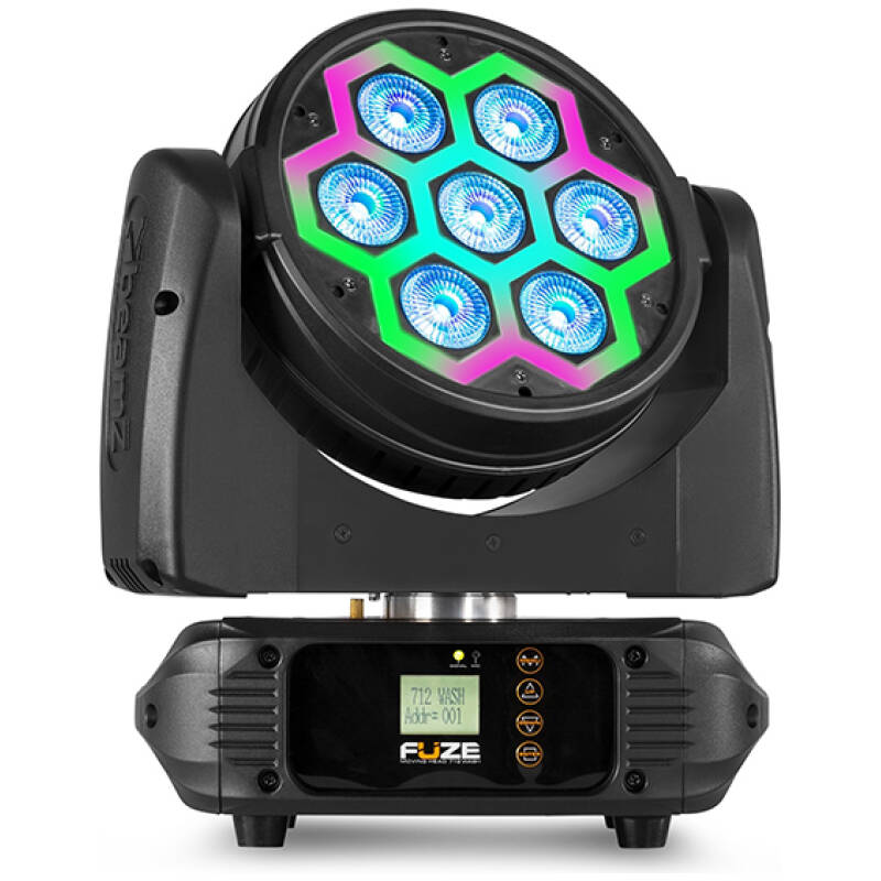 BeamZ Fuze 712 LED Moving Head Wash With SMD LED Effect 7x12W RGBW