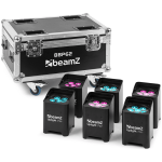 BeamZ BBP62 LED Battery Uplighter IP65 6x12W RGBAW+UV [6 in Flightcase]