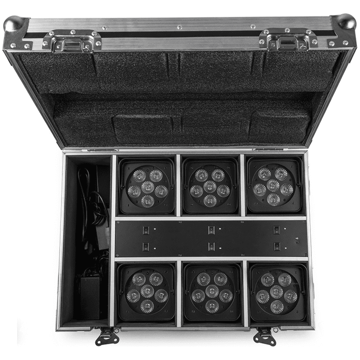 BeamZ BBP62 LED Battery Uplighter IP65 6x12W RGBAW+UV [6 in Flightcase] - Image 2