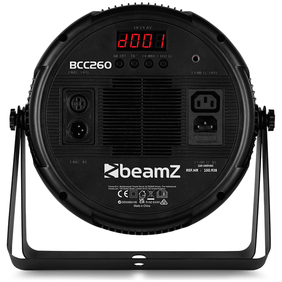 BeamZ BCC260 LED Flat PAR 27x4W RGBAW-UV - Image 4