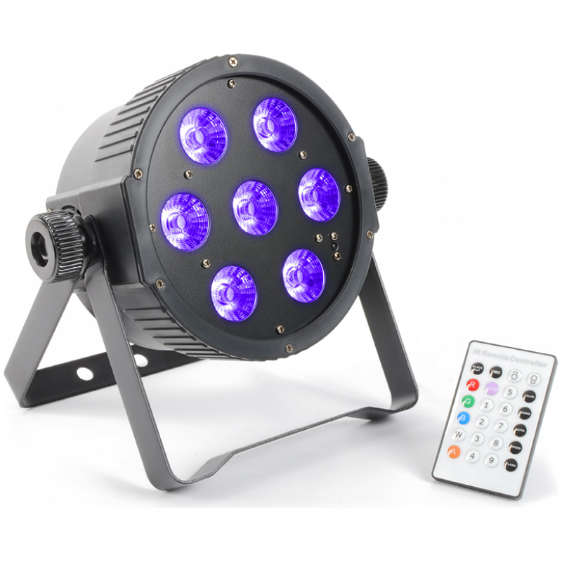 BeamZ FlatPAR LED PAR 7x18W RGBWA+UV