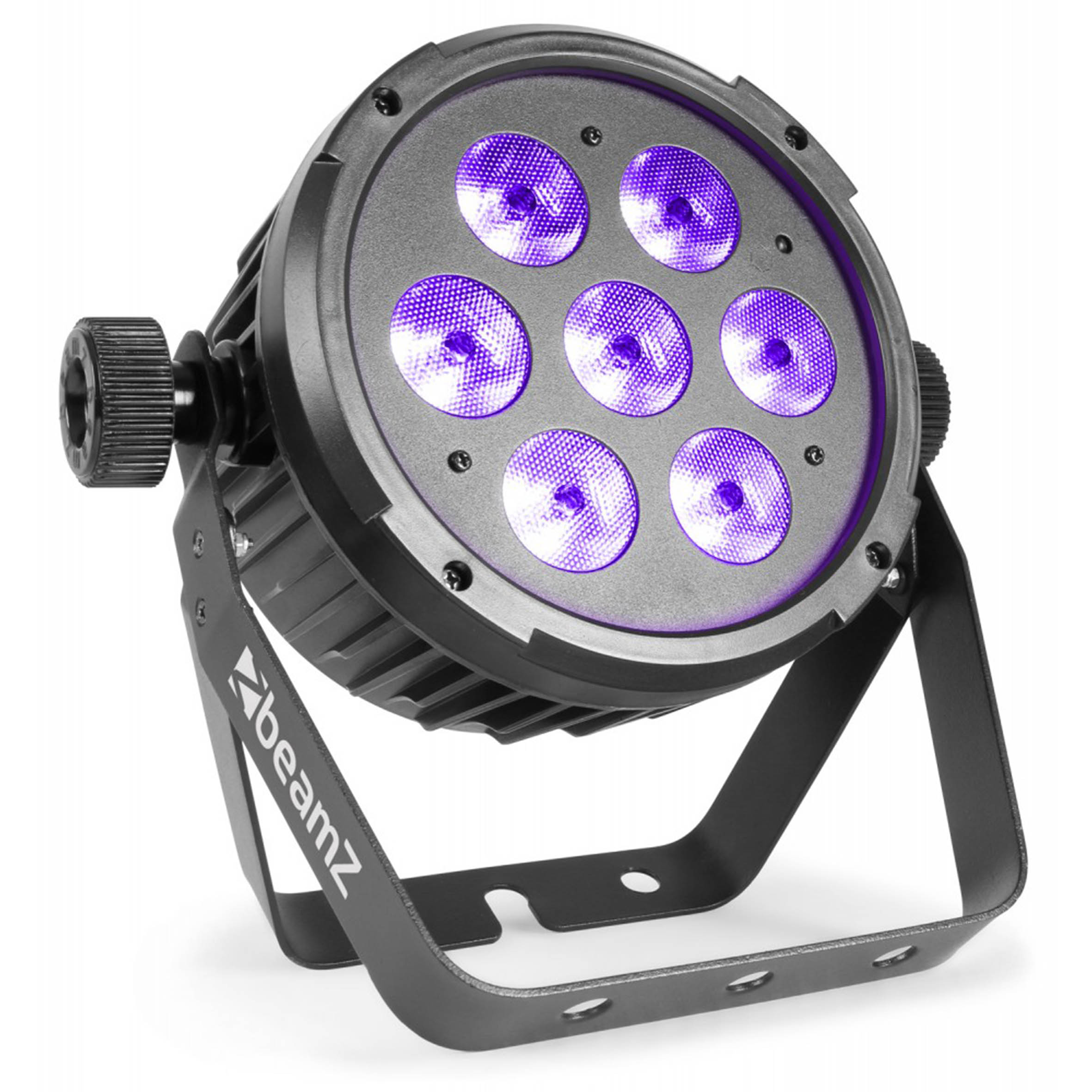 151308B_1 Beamz BT280 LED Flat PAR – 7x 10W RGBAW+UV - Image 1