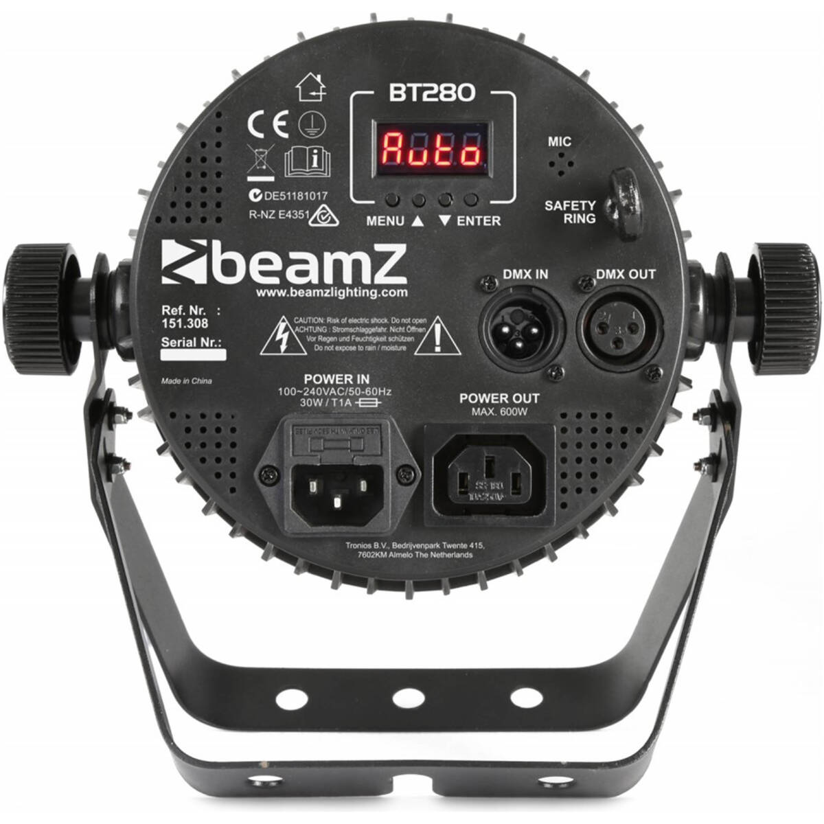 Beamz BT280 LED Flat PAR – 7x 10W RGBAW+UV - Image 3