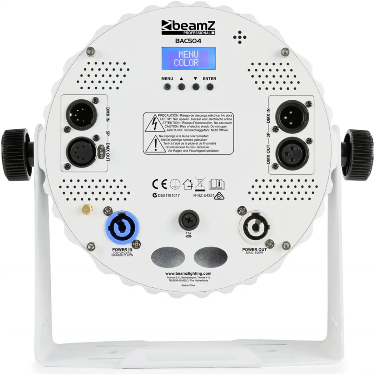 Beamz BAC506W LED PAR – 12x 18W RGBAW+UV LEDs - Image 2
