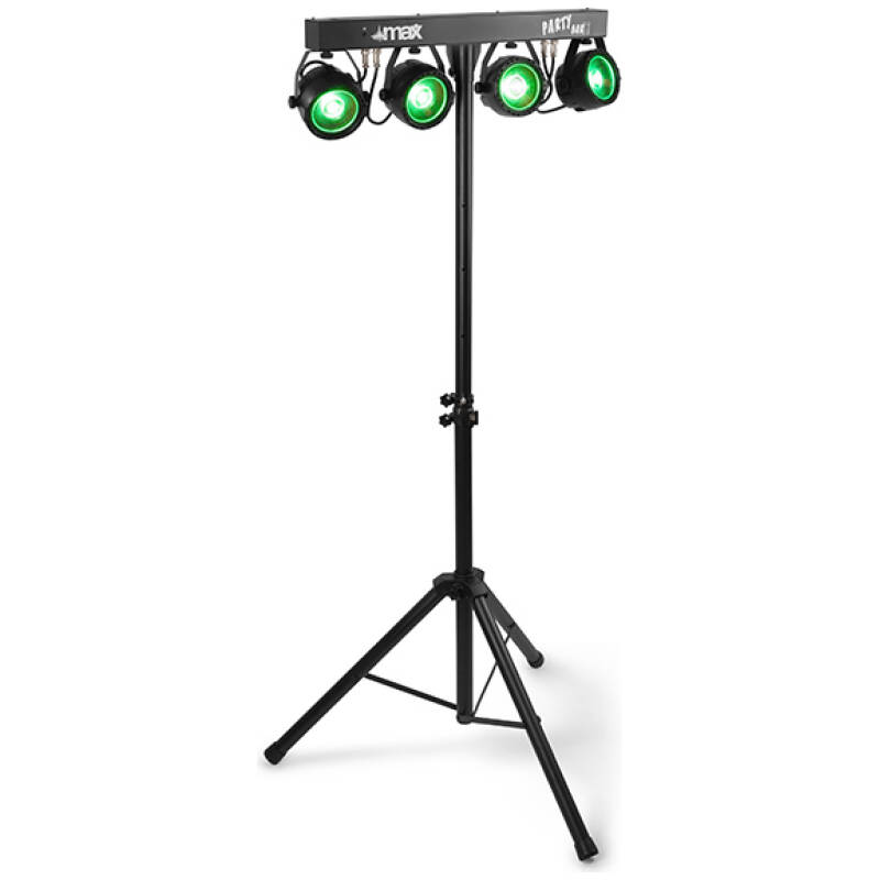 BEAMZ PartyBar 11 Set – 4× COB PAR, 4×20W RGB