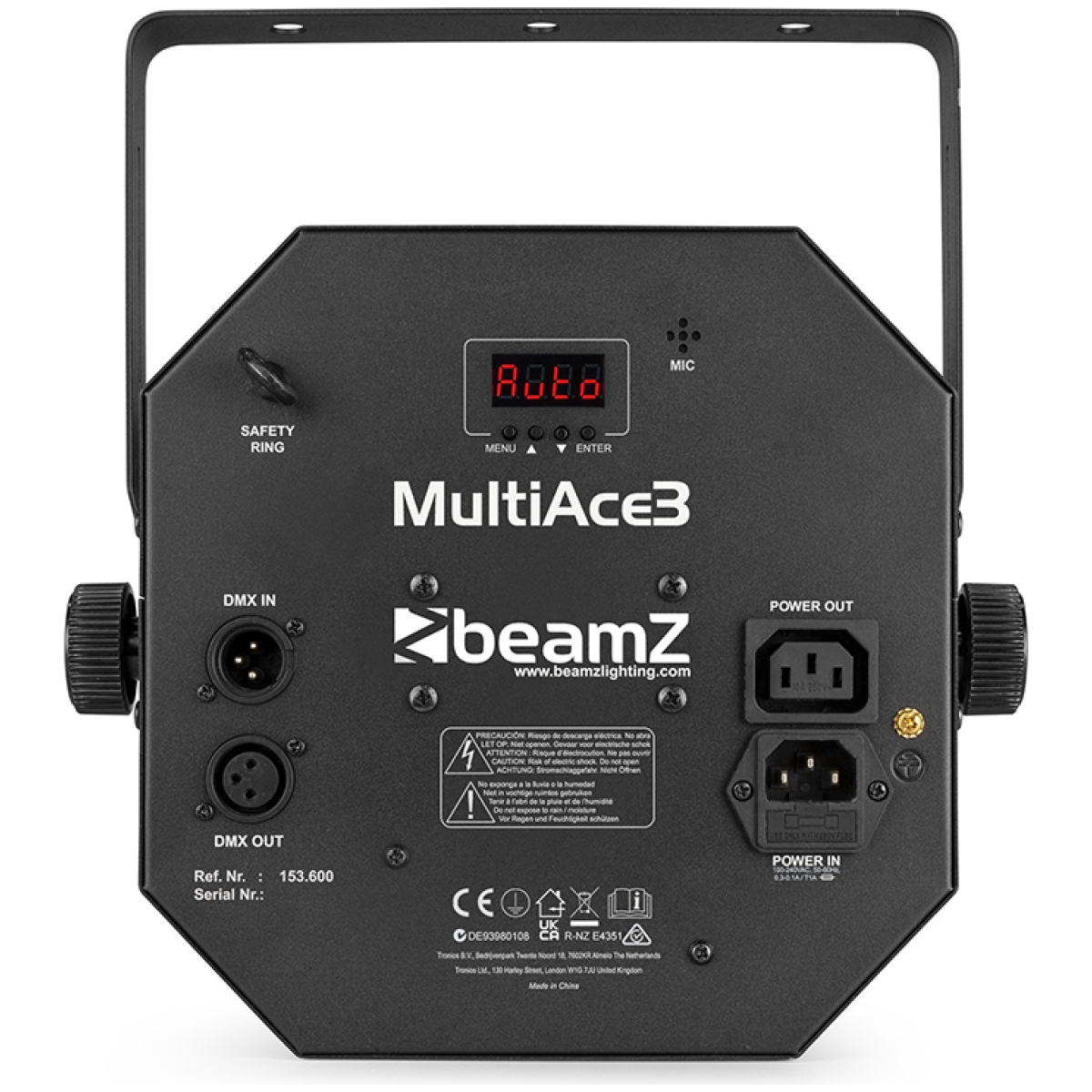 BeamZ MultiAce 3 LED Effect Strobe 25x0.5W LED + 10x3W RGBAW+UVP - Image 2