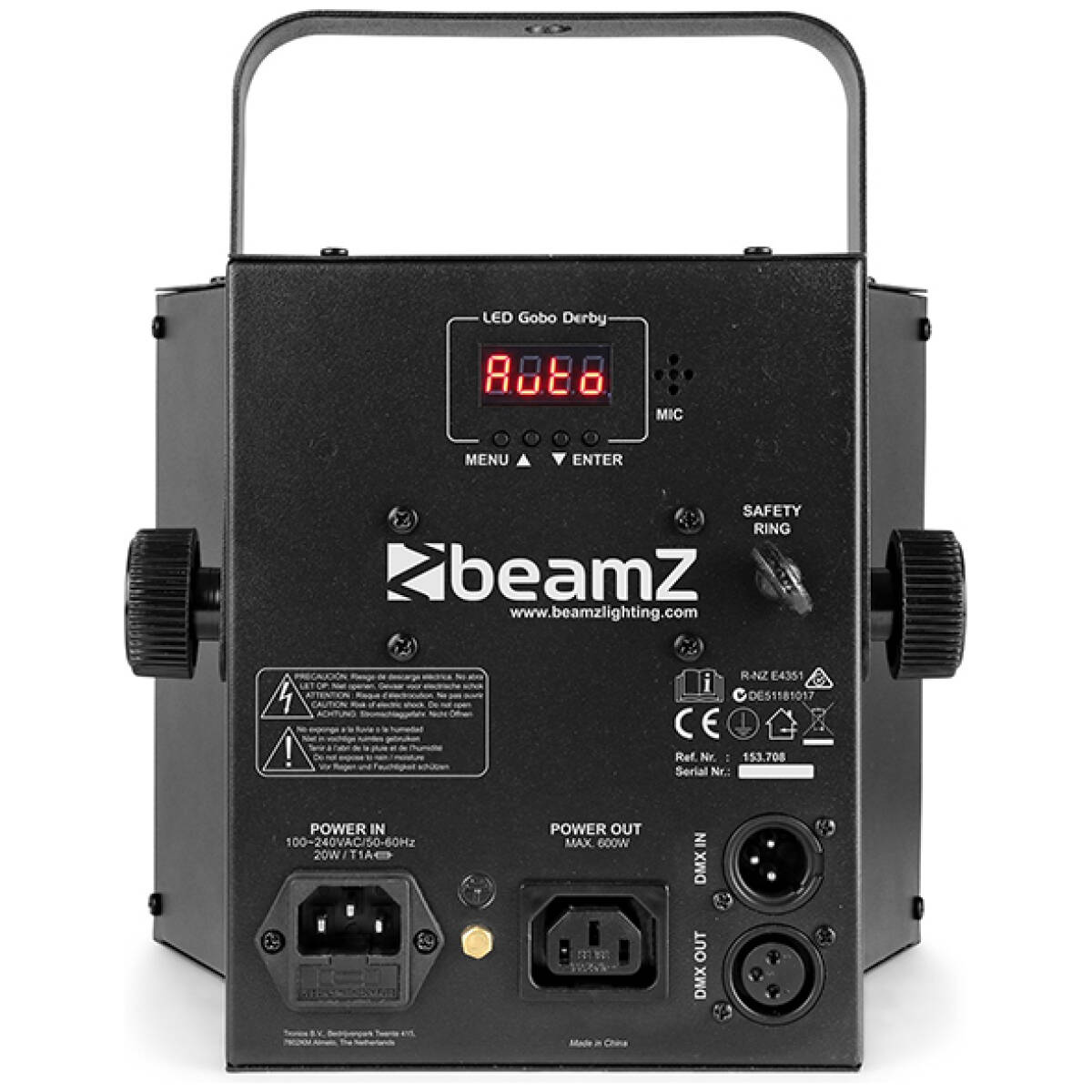 Beamz LED Gobo Derby With UV & Strobe - Image 2