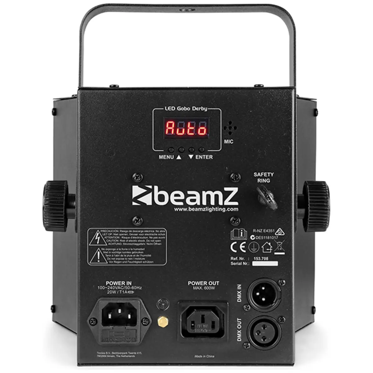 Beamz LED Gobo Derby With UV & Strobe - Image 2