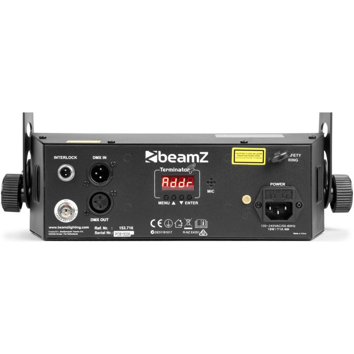 Beamz Terminator IV – Double Moonflower LED Effect With Laser & Strobe - Image 3