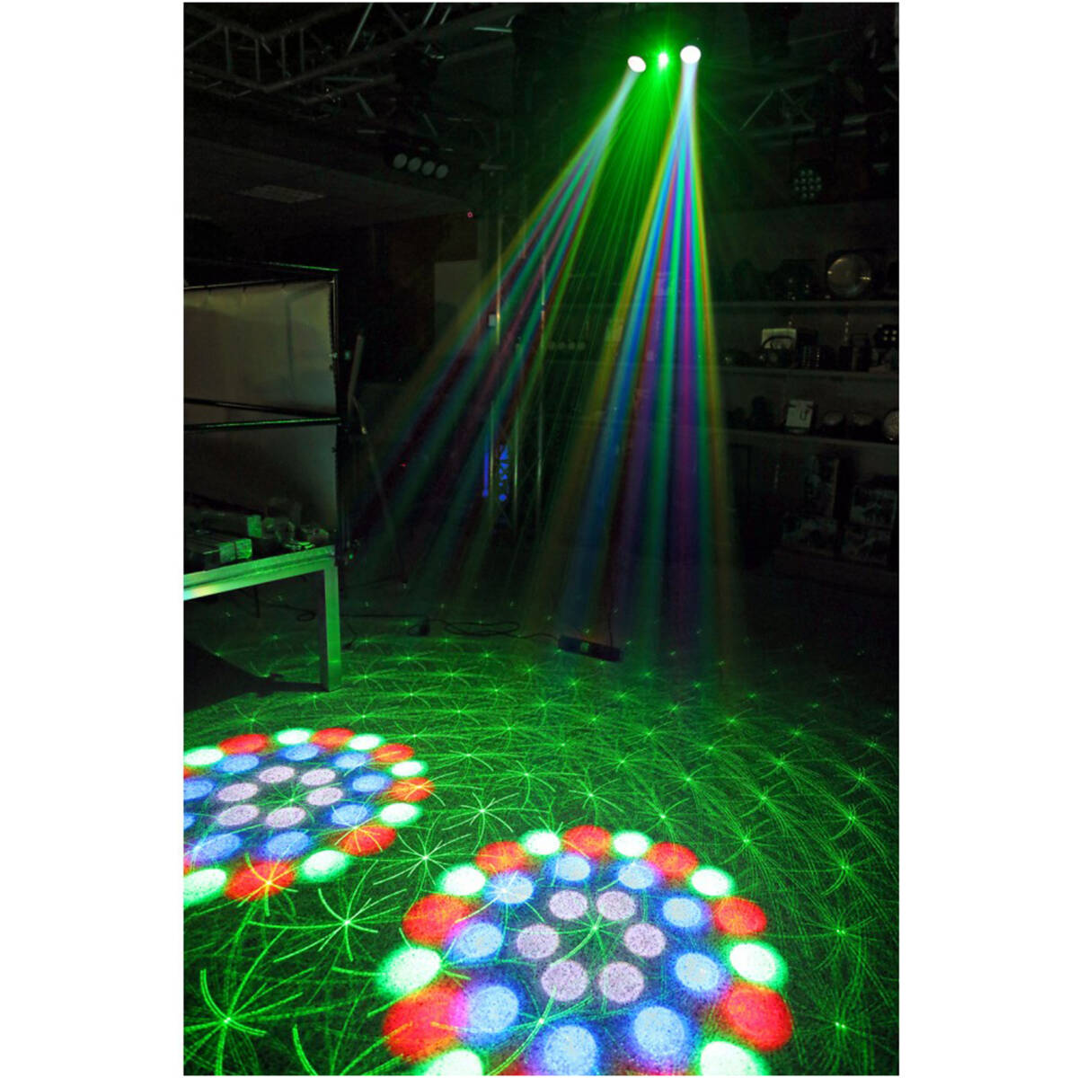 Beamz Terminator IV – Double Moonflower LED Effect With Laser & Strobe - Image 5
