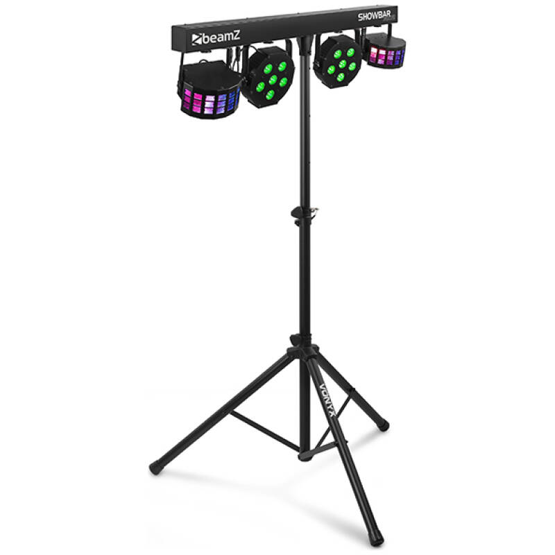 BeamZ SB02 LED ShowBar With Derby And PAR – 8×4W Battery RGBW