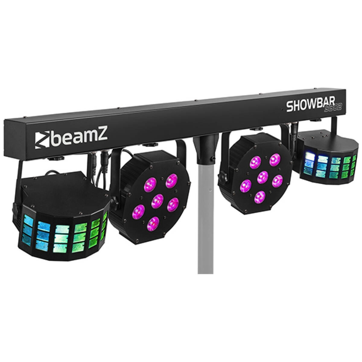 BeamZ SB02 LED ShowBar With Derby And PAR – 8×4W Battery RGBW - Image 2