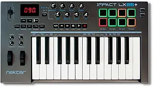 51IJlEkOYAS.__AC_SX300_SY300_QL70_FMwebp_ Nektar Impact LX25+ 25-Key USB MIDI Controller Keyboard - Image 1