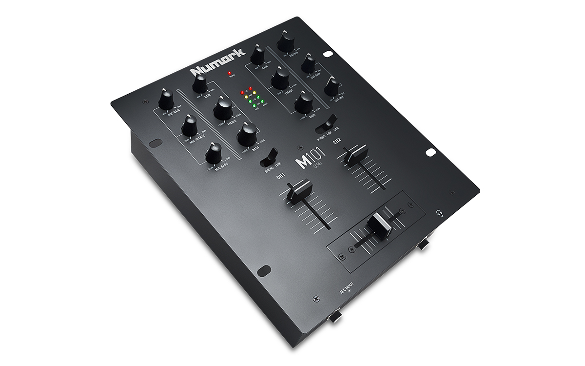 M101USB_angle_1200x750_web Numark M101USB 2-Channel All-Purpose Mixer with USB - Image 1
