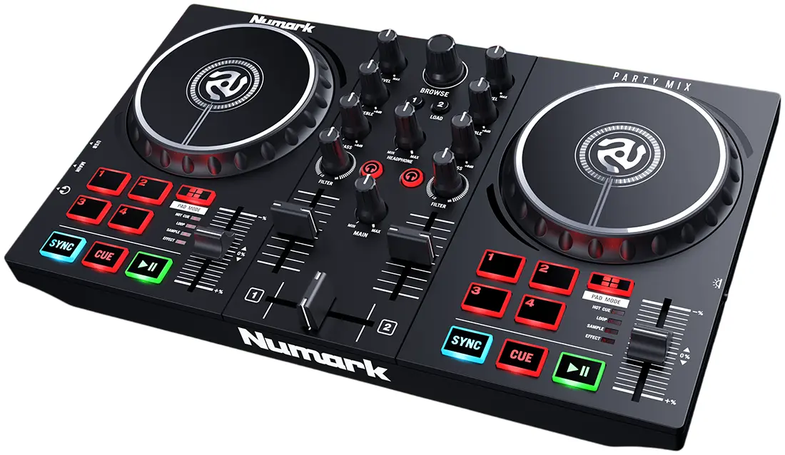 Numark_PartyMixMKII_angle_web-Photoroom Numark Party Mix II DJ controller - Image 1