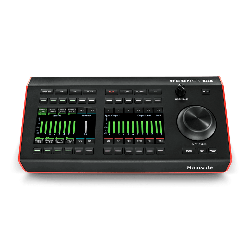 RedNet-R1-Front-Elevated-2400-x-2400__44152 Focusrite RedNet R1 Desktop Remote Controller for Red Interfaces - Image 1