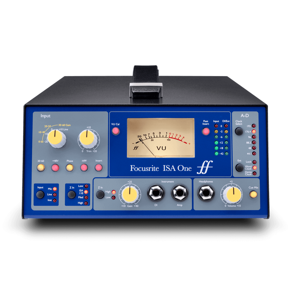 isa-one-front-elevated-2400-2400__57753 Focusrite ISA One Classic Single-Channel Mic Preamp - Image 1