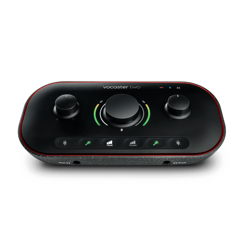 vocaster-two-frontelevated-2400-2400__84324 Focusrite Vocaster Two USB Audio Interface For Podcasting - Image 1