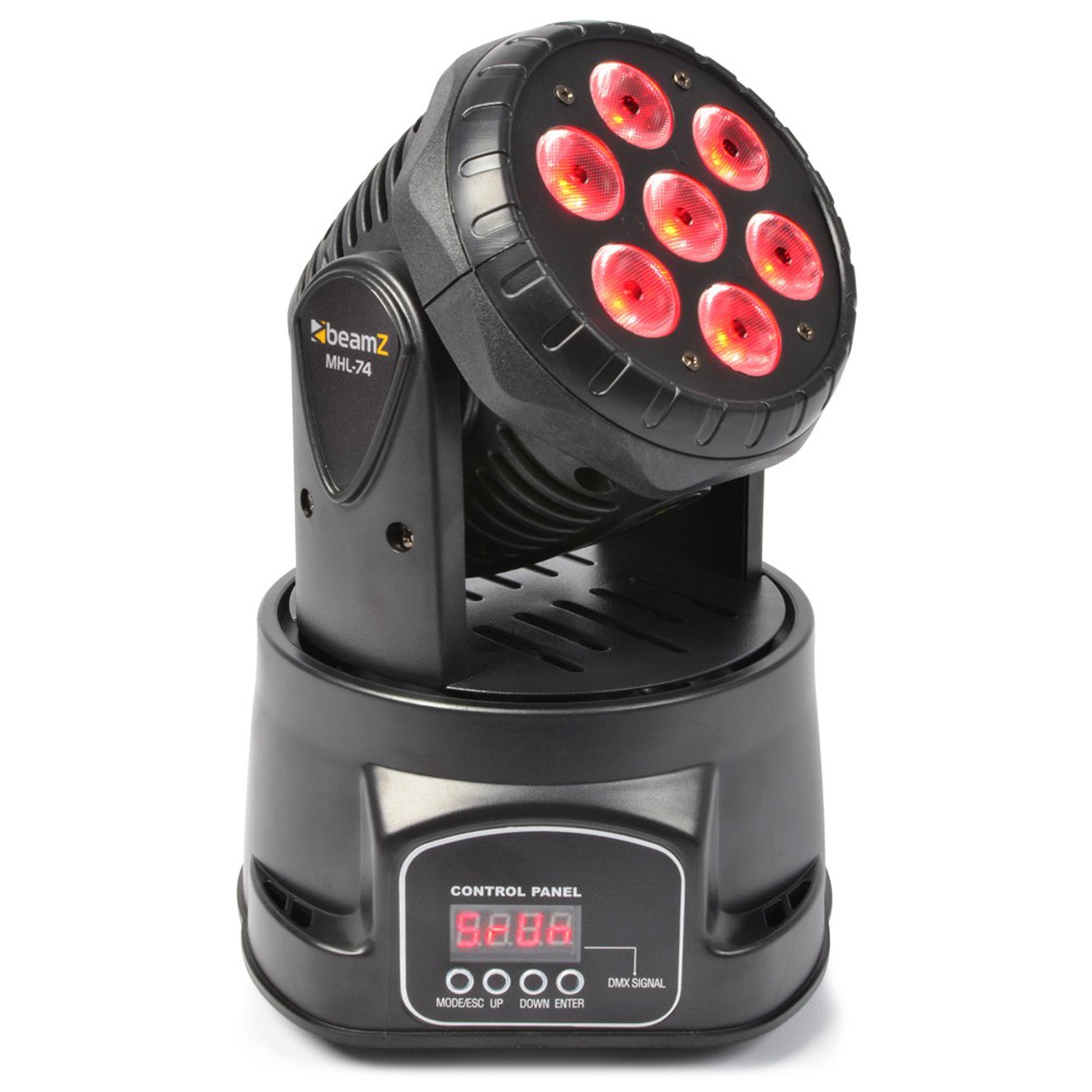BEAMZ MHL74 LED MOVING HEAD WASH 7x 10W RGBW BEAMZ MHL74 LED MOVING HEAD WASH 7x 10W RGBW