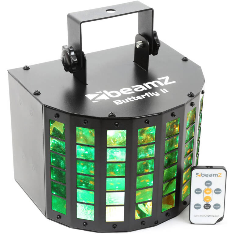 BEAMZ BUTTERFLY II LED MINI DERBY 6x 3W RGBAWUVP