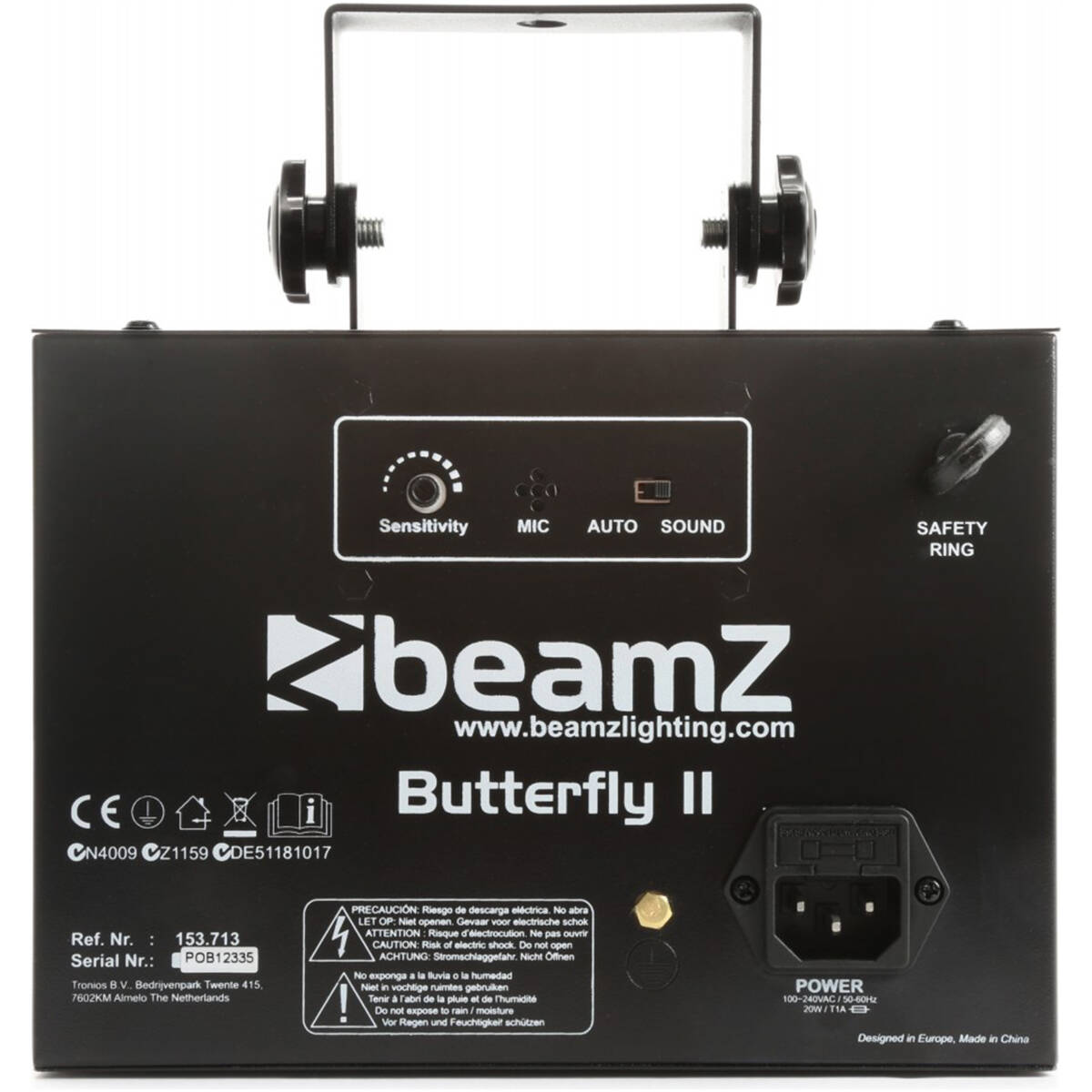 BEAMZ BUTTERFLY II LED MINI DERBY 6x 3W RGBAWUVP