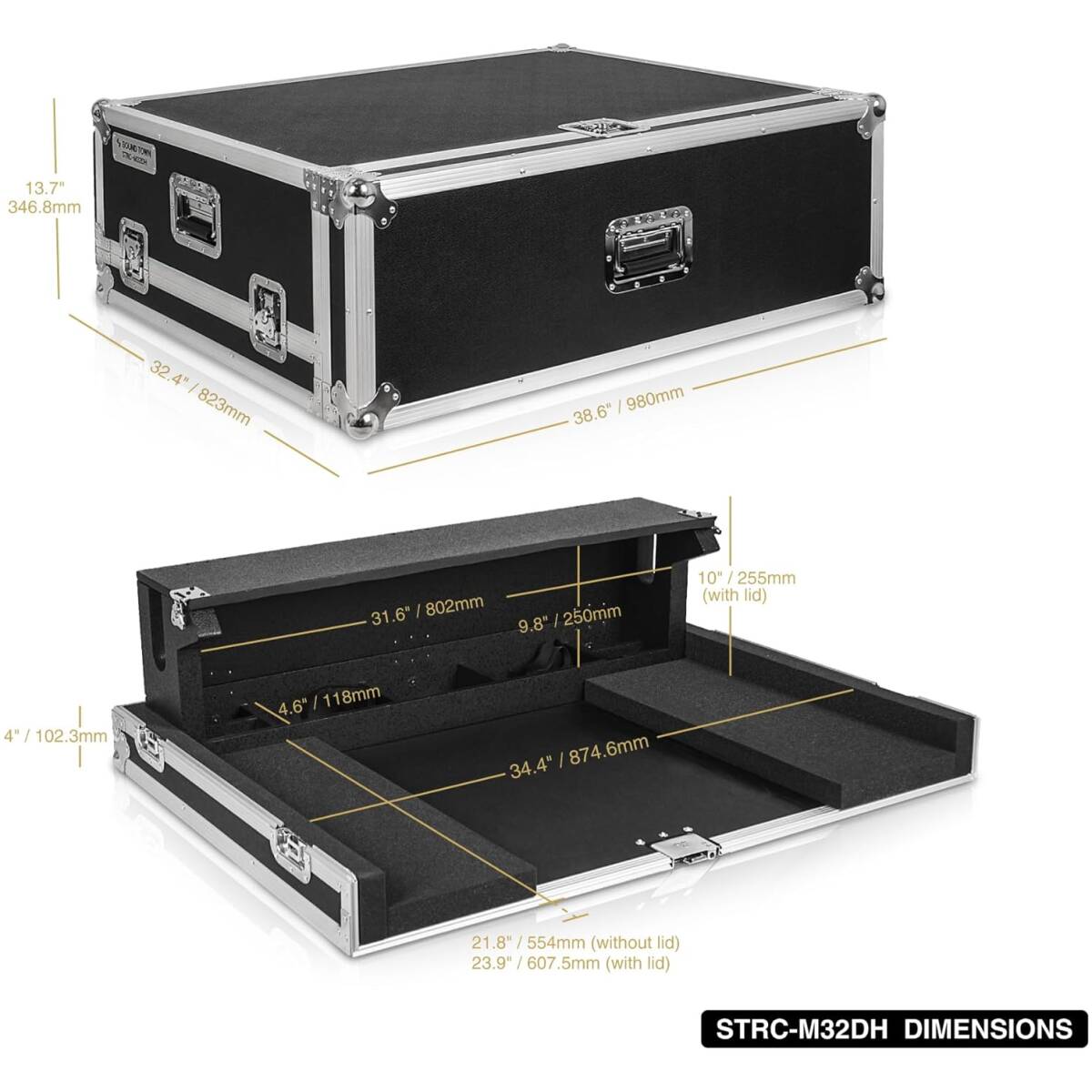 Sound Town STRC-M32DH Midas M32 Flight Case - Image 7