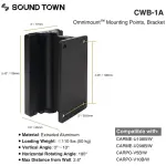 Sound Town SCWB-1A Omnimount Wall Mount Brackets (Pair) - Image 8