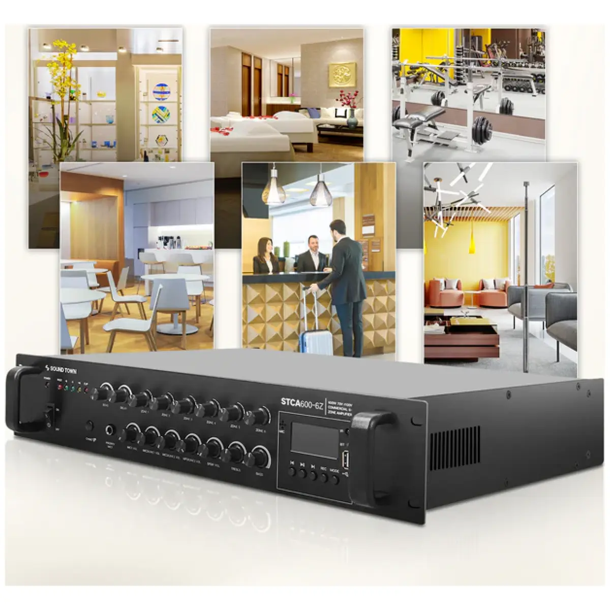 Sound Town STCA600-6Z Commercial Power Amplifier - Image 7