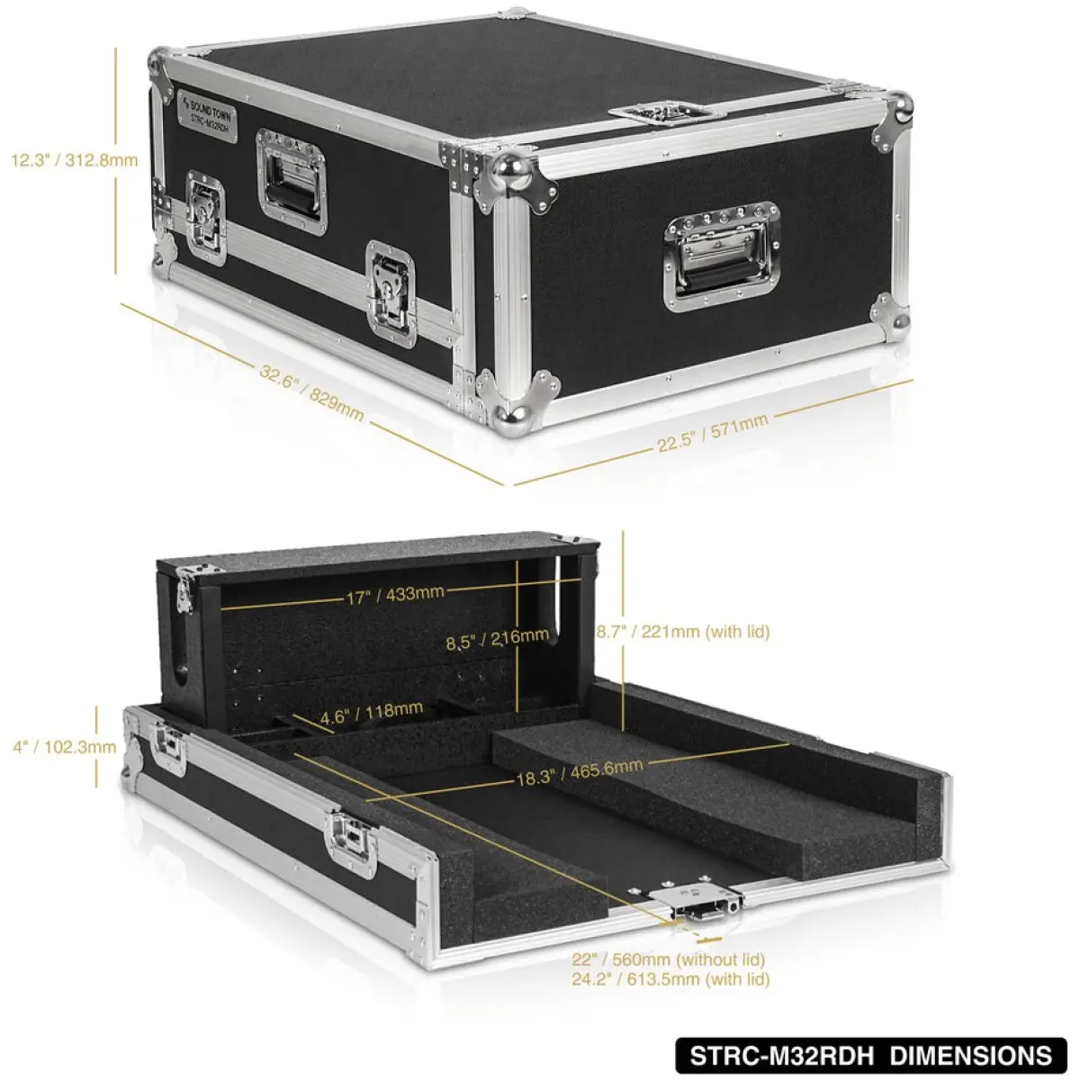 Sound Town STRC-M32RDH Flight Case - Image 8
