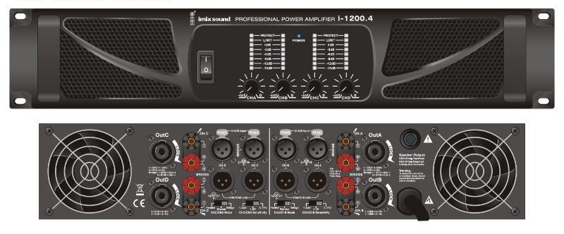 i-1200.4-e1750750384765.jpg Imix IMI1200.4 4 Channel Power Amplifier - Image 1