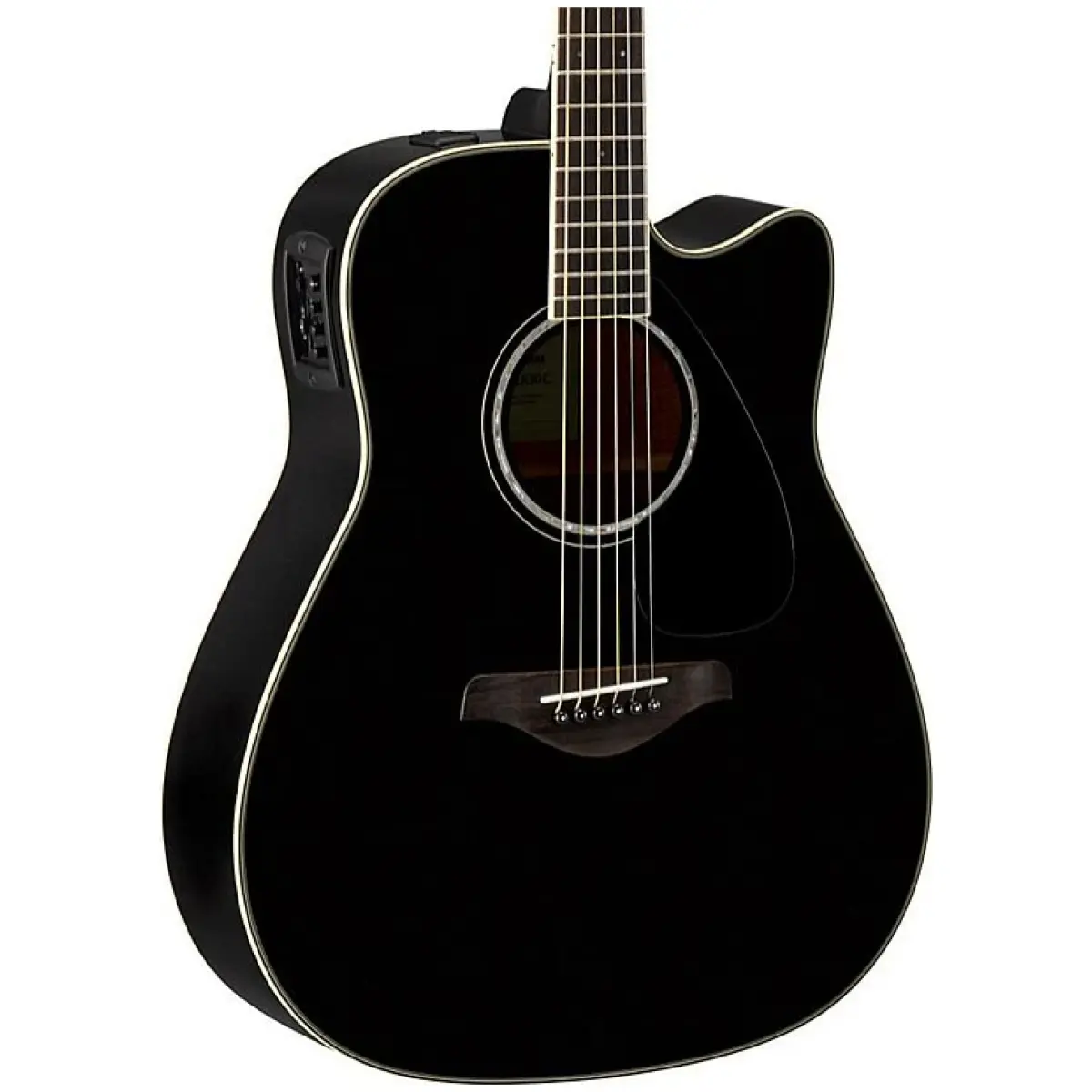 Yamaha FGX820C BLK Dreadnought Acoustic-electric Guitar - Image 2