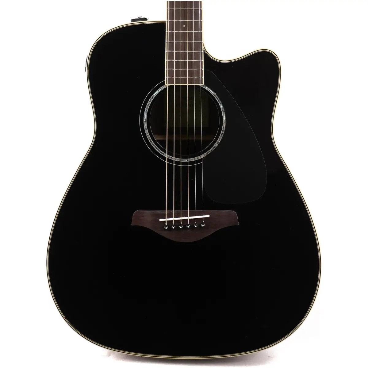 Yamaha FGX820C BLK Dreadnought Acoustic-electric Guitar - Image 3