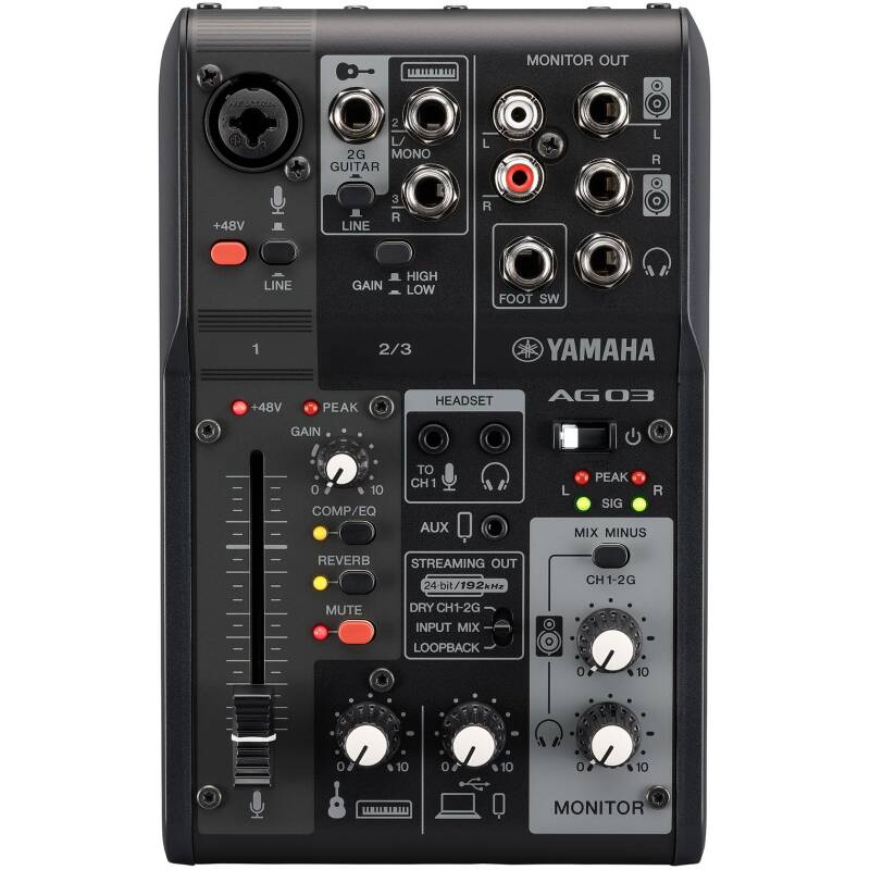 AG03MK2 3-Channel Live Streaming Loopback Audio Mixer