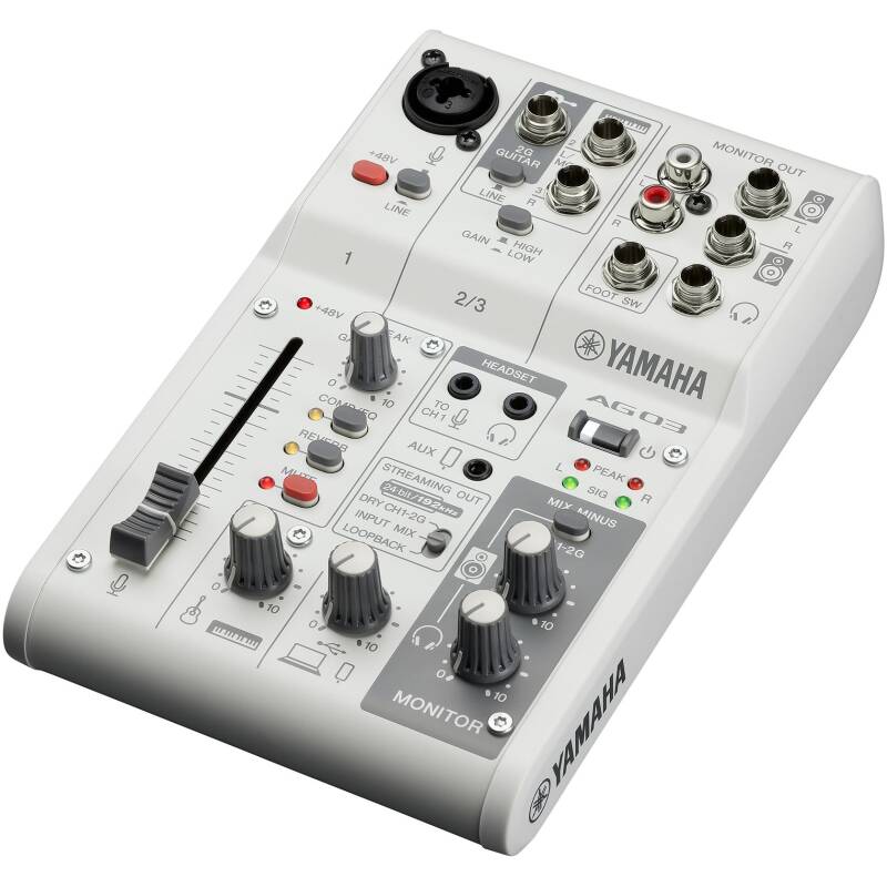 Yamaha AG03MK2 White Live Streaming Mixer