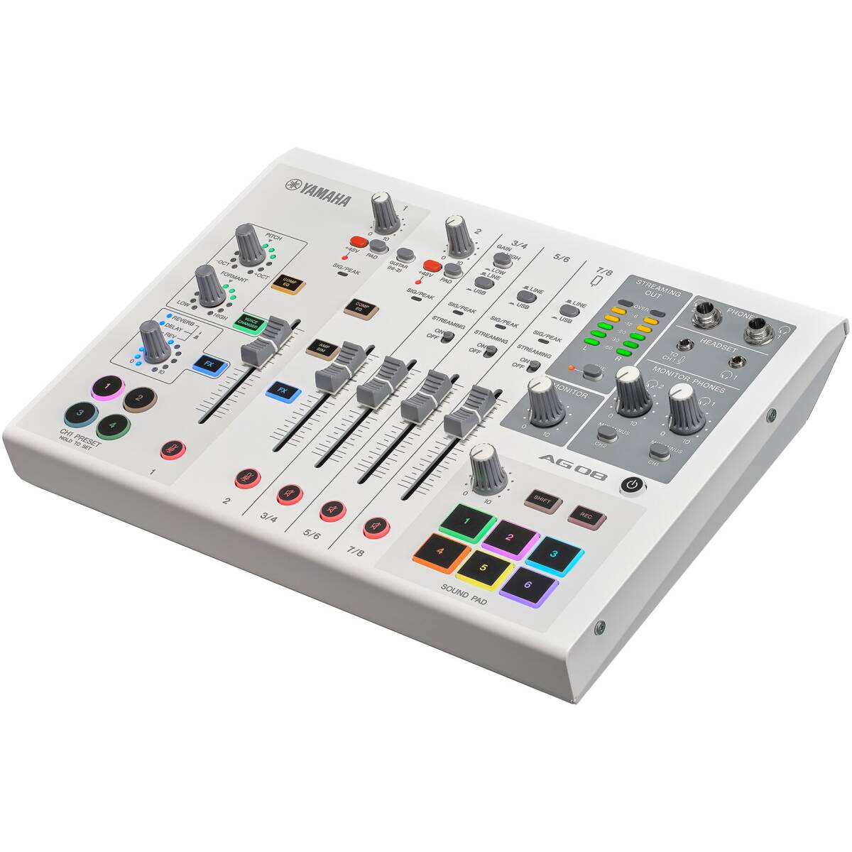 Yamaha AG08 White Live Streaming Mixer - Image 4