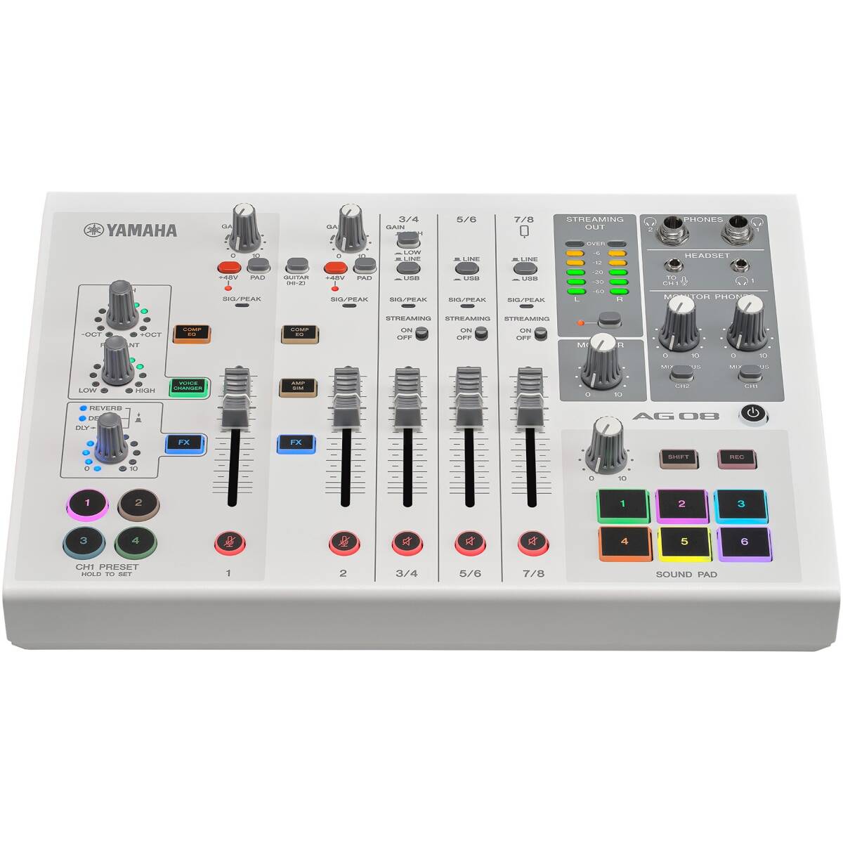 Yamaha AG08 White Live Streaming Mixer - Image 2