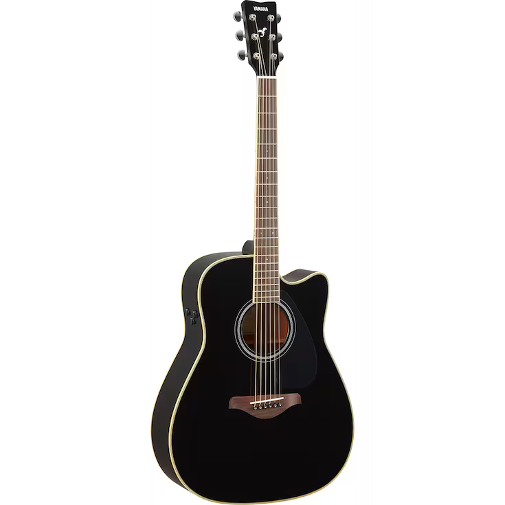 FGC-TA_BL_a_0001_tcm113-1648310 Yamaha FGC-TA BLK TransAcoustic Dreadnought Guitar - Image 1