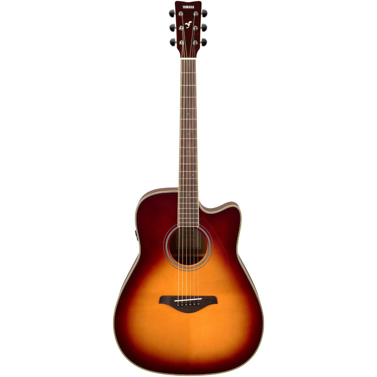 Yamaha FGC-TA BS TransAcoustic Dreadnought Guitar - Image 3