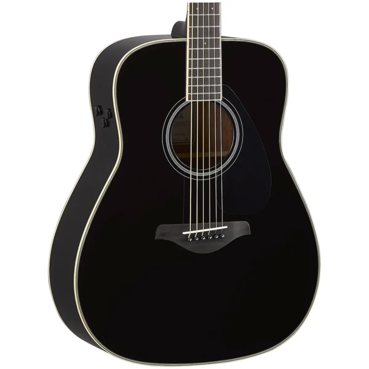 Yamaha FG-TA BLK TransAcoustic Dreadnought Guitar - Image 2