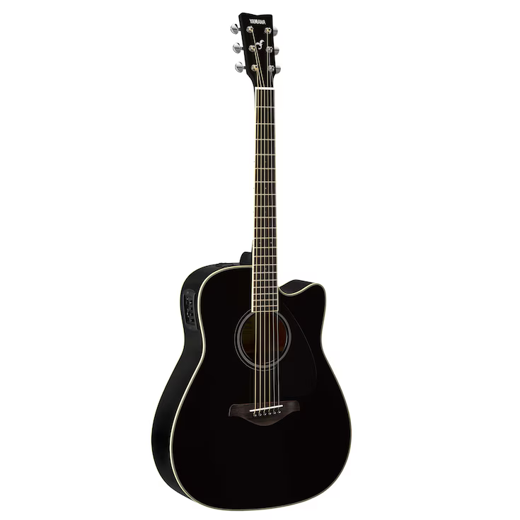 FGX820C_Black_tcm113-1690705 Yamaha FGX820C BLK Dreadnought Acoustic-electric Guitar - Image 1