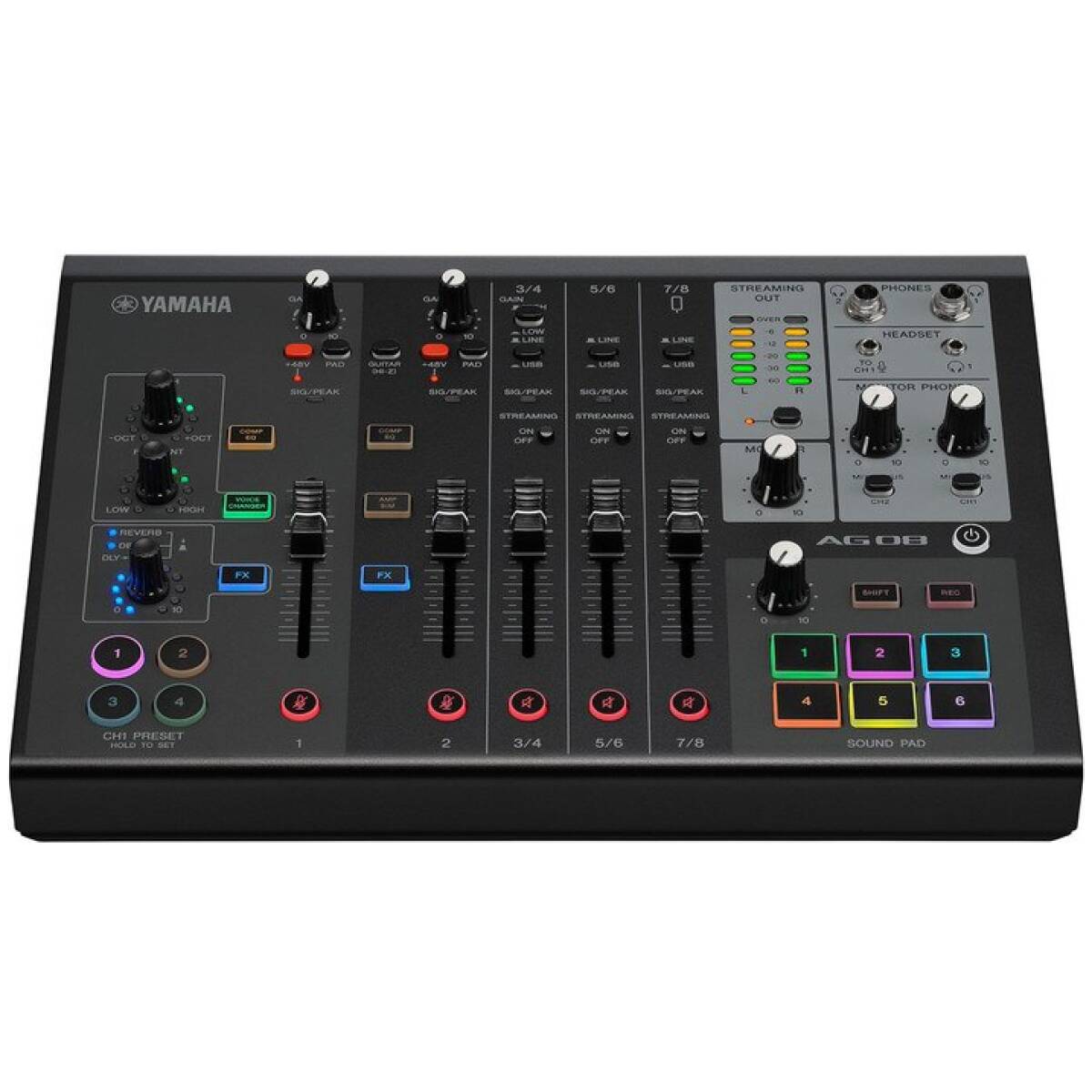 Yamaha AG08 Black Live Streaming Mixer - Image 2