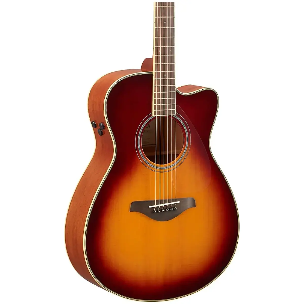 Yamaha FGC-TA BS TransAcoustic Dreadnought Guitar - Image 2