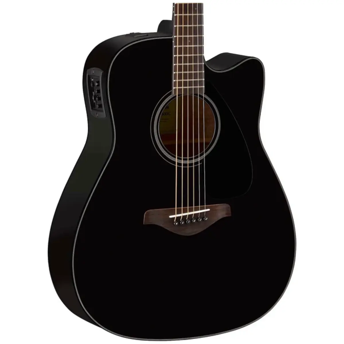 Yamaha FGX800C BLK Dreadnought Acoustic-electric Guitar - Image 2