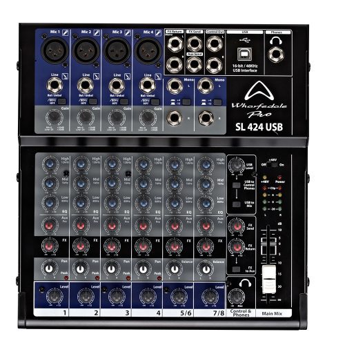 0004376.jpeg Wharfedale SL424USB 4-Channel Analog Mixer with USB Interface - Image 1