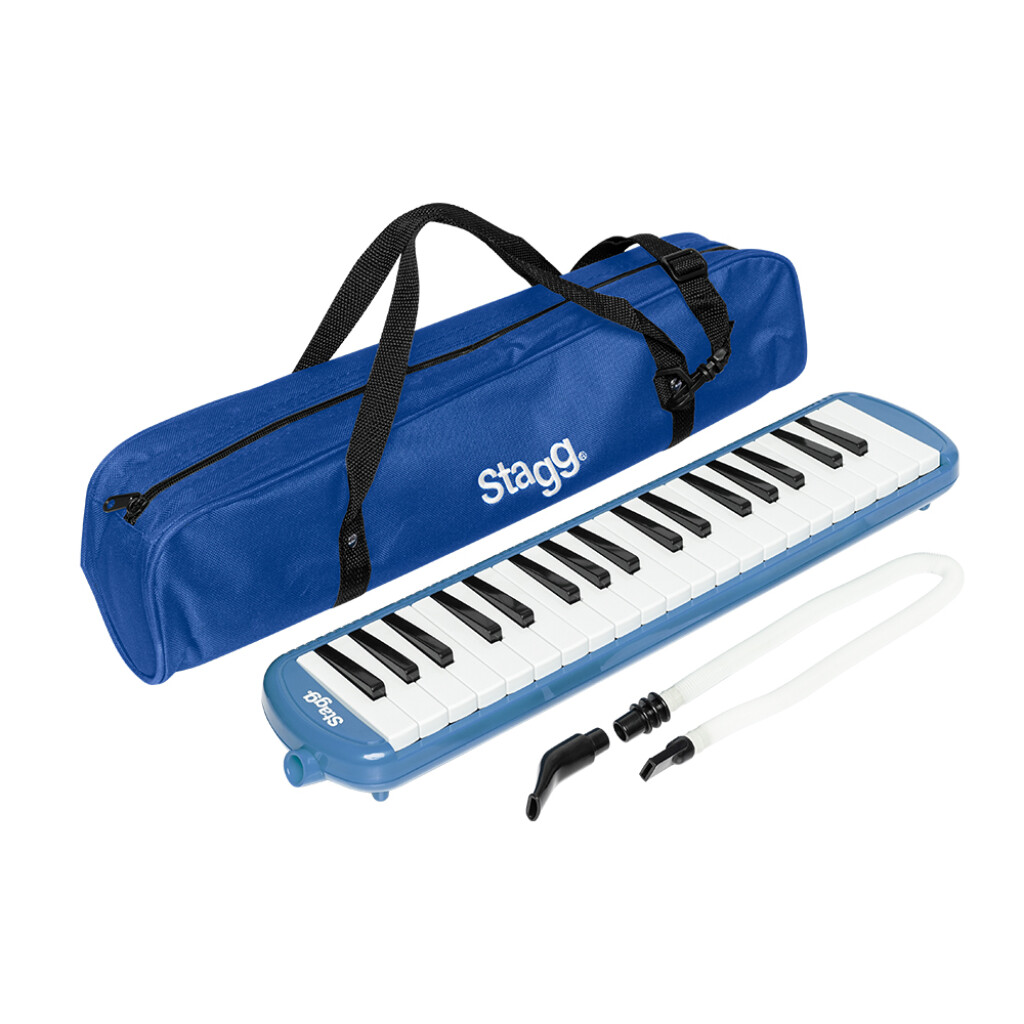 30210_1560950332 Stagg Melosta 37 keys Blue plastic melodica (With Bag) - Image 1
