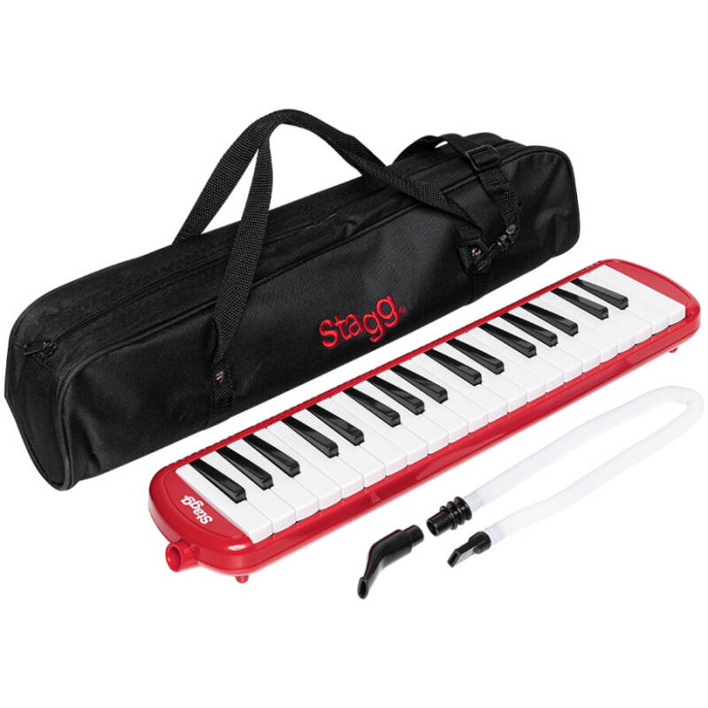 Stagg Melosta 37 keys Red plastic melodica (With Bag)