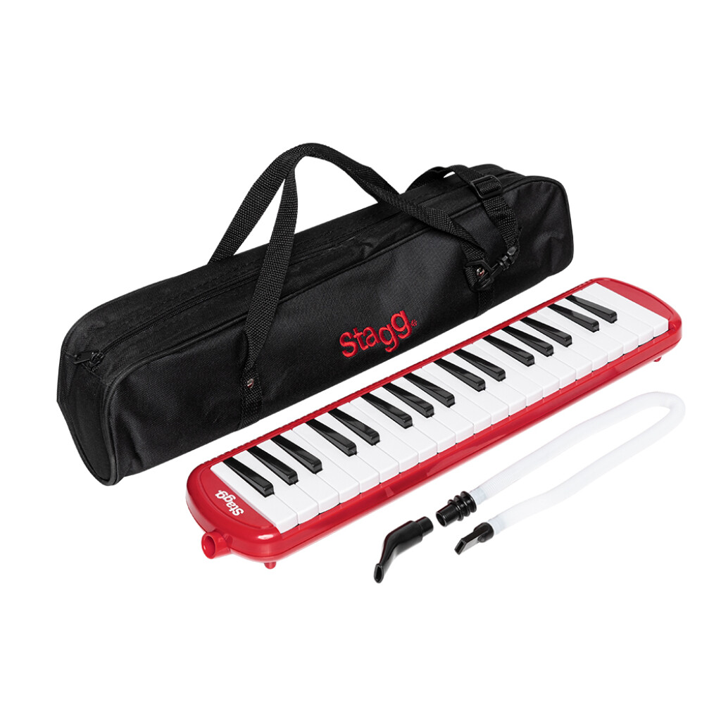 30217_1560952515 Stagg Melosta 37 keys Red plastic melodica (With Bag) - Image 1