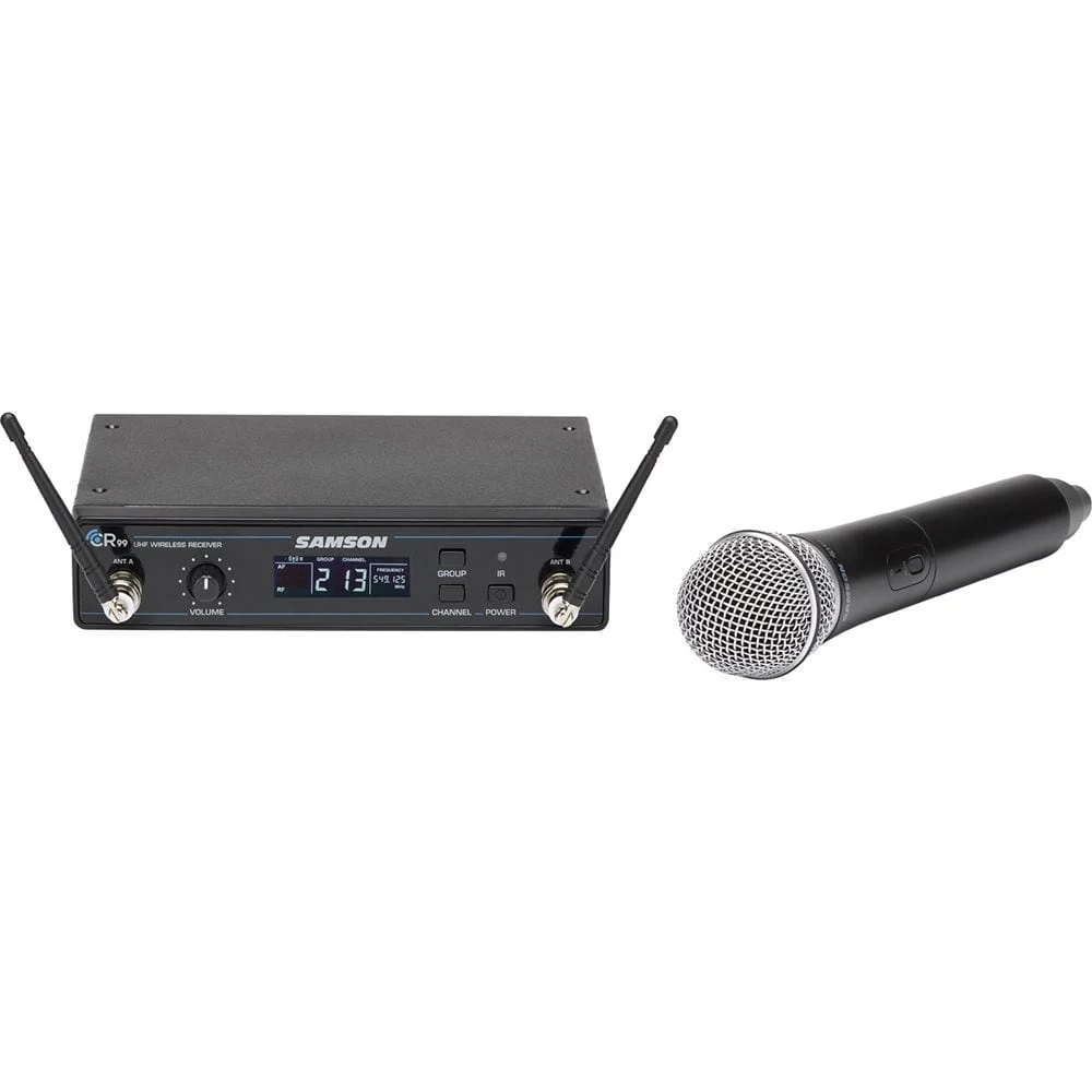 Concert-99-Q8-Handheld-Wireless-System.webp Samson CON99 Q8 Diversity Q8 Handheld Microphone System - Image 1