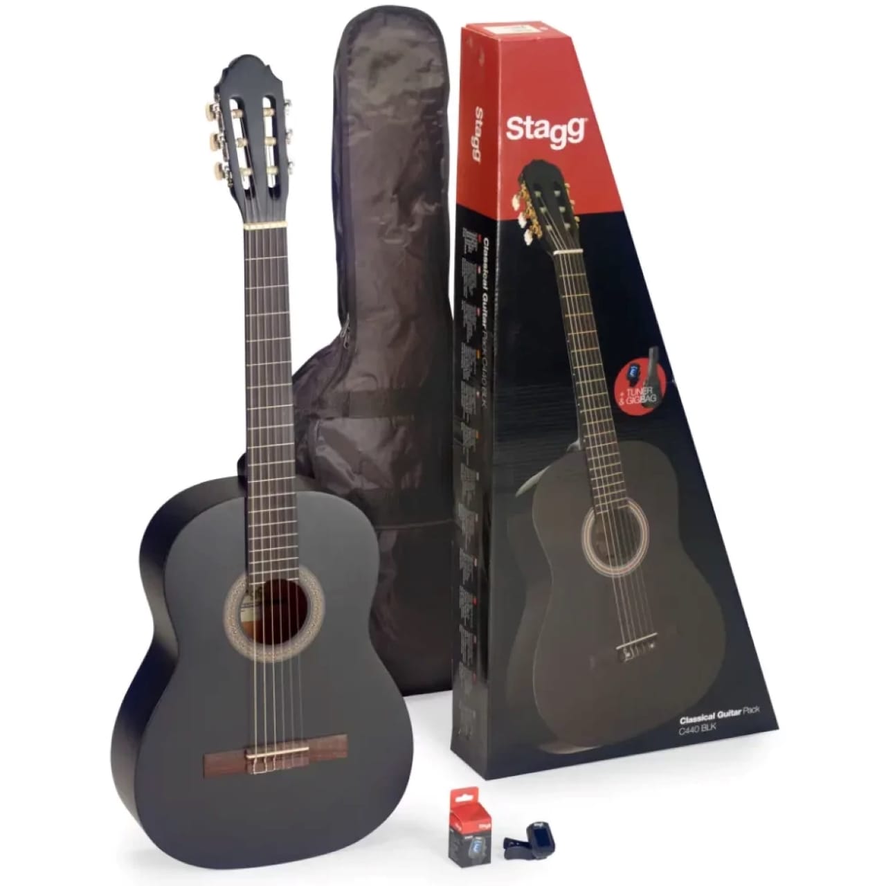STAGG-C410-M-BK-PACK Stagg C410 BK – 1/2 Classical Guitar Pack - Image 1