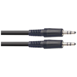 Stagg SAC3MPSMPSB – Audio Mini Stereo Cable (3.5 mm TRS To 3.5 mm TRS, 3 m)